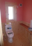 最後にトイレです
奥様の趣味でピンク色に.......